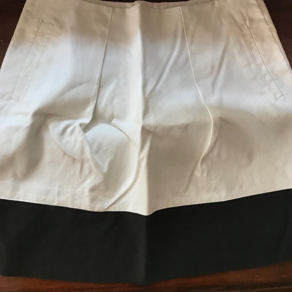 J. Crew White and Brown Skirt